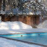 swimming pool in the winter
